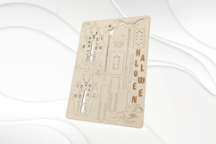 Halloween Gift card design, laser cut svg dxf model. Product Image 5
