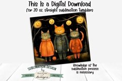 Trick or Treating Halloween Cats 20 oz Tumbler Design Product Image 2