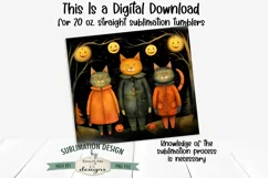Trick or Treating Halloween Cats 20 oz Tumbler Design Product Image 2
