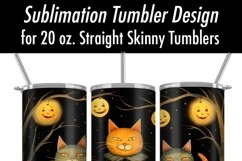 Trick or Treating Halloween Cats 20 oz Tumbler Design Product Image 3