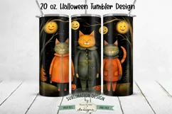 Trick or Treating Halloween Cats 20 oz Tumbler Design Product Image 1
