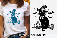 Scary Halloween cat SVG design | Halloween SVG Product Image 1