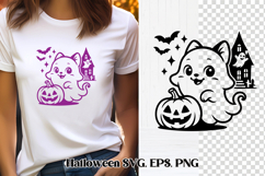 Scary Halloween cat SVG design | Halloween SVG Product Image 1