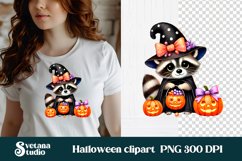 Halloween raccoon clipart bundle | Halloween sublimation PNG Product Image 8