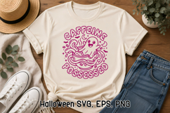 Caffeinated &amp; Possessed Ghost SVG | Halloween SVG Product Image 1