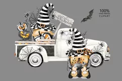 Halloween Truck BOO Gnomes png watercolor Halloween gonks Product Image 2