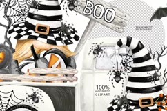 Halloween Truck BOO Gnomes png watercolor Halloween gonks Product Image 3