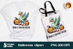 Halloween goose clipart PNG design | Halloween quotes PNG Product Image 1