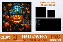 Halloween Pumpkin Stained Glass PNG Bundle Product Image 2