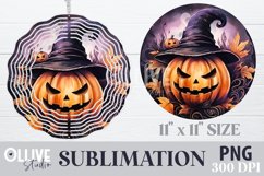 Halloween Pumpkin Wind Spinner Sublimation Round PNG Product Image 1