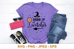 Drink up witches. Funny Halloween quote. Halloween SVG Product Image 2