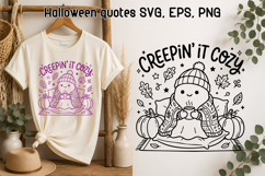 Cute Halloween ghost SVG design | Halloween SVG Product Image 1