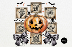 Vintage Halloween Stamp Coquette PNG Sublimation Design Product Image 1