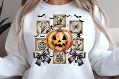 Vintage Halloween Stamp Coquette PNG Sublimation Design Product Image 2