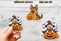Halloween stickers PNG | Printable Halloween dog sticker Product Image 1