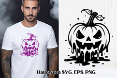 Scary Halloween pumpkin SVG design | Halloween SVG Product Image 1