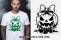 Scary Halloween pumpkin SVG design | Halloween SVG Product Image 1