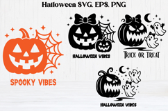 Scary Halloween pumpkin SVG design | Halloween SVG Product Image 1