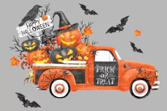 Happy Halloween Truck| Halloween trick or treat pumpkins Product Image 2