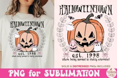 Vintage Halloween Town Est 1998 Png, Halloweentown Png Product Image 1