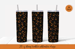 Scary Halloween Tumbler Sublimation Wrap. Skinny Tumbler Product Image 1