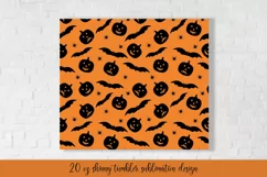 Halloween Tumbler Sublimation Design. Skinny tumbler wrap. Product Image 2