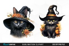 Halloween Clipart,Halloween Graphics,Halloween Printables,Halloween Watercolor,Cat Clipart,