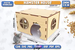 Hamster House Laser Cut | Small Pets Supplies | Home Pets Product Image 1