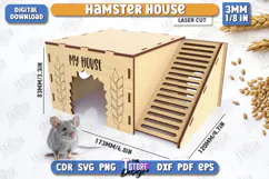 Hamster House Laser Cut | Small Pets Supplies | Home Pets Product Image 1