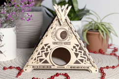 Hamster House - Laser Cut File, SVG plan of Native American Product Image 2