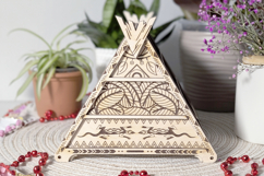 Hamster House - Laser Cut File, SVG plan of Native American Product Image 3