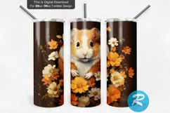 sublimation graphic,instant download,seamless pattern,mug wrap gift,watercolor clipart,digital tumbler wrap,floral flowers,cute farm animals,Rat Mouse Gerbil,embroidered tumbler,embroidery pattern,guinea pig tumbler