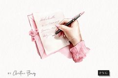 Watercolor Pink Letter | Letter Clipart Product Image 1
