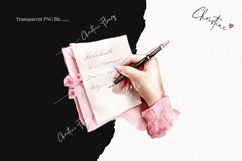 Watercolor Pink Letter | Letter Clipart Product Image 2