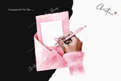 Watercolor Pink Letter | Letter Clipart Product Image 2