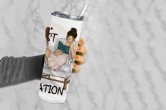 Funny Girl Reading Books Tumbler Sublimation Png Product Image 3