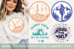 Hand-Drawn Adventure Camping Png Clipart Design Product Image 1