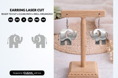 Hand Drawn Animal Earring Laser Cut SVG Product Image 2