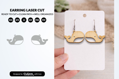 Hand Drawn Animal Earring Laser Cut SVG Product Image 1