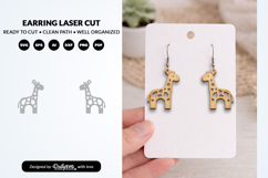 Hand Drawn Animal Earring Laser Cut SVG Product Image 1