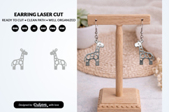 Hand Drawn Animal Earring Laser Cut SVG Product Image 2