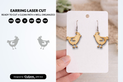 Hand Drawn Animal Earring Laser Cut SVG Product Image 1