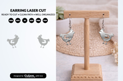 Hand Drawn Animal Earring Laser Cut SVG Product Image 2