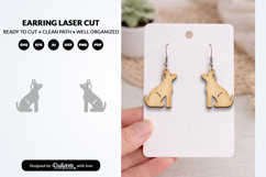 Hand Drawn Animal Earring Laser Cut SVG Product Image 1