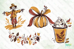 Hand-Drawn Autumn Thanksgiving Elements SVG PNG Product Image 1
