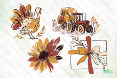 Hand-Drawn Autumn Thanksgiving Elements SVG PNG Product Image 1