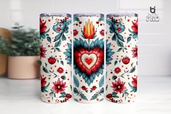 Hand-Drawn Pattern Boho Love Sublimation Tumbler Design Product Image 11