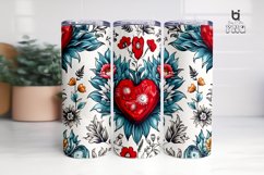Hand-Drawn Pattern Boho Love Sublimation Tumbler Design Product Image 3