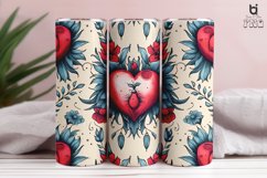 Hand-Drawn Pattern Boho Love Sublimation Tumbler Design Product Image 4