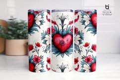 Hand-Drawn Pattern Boho Love Sublimation Tumbler Design Product Image 5